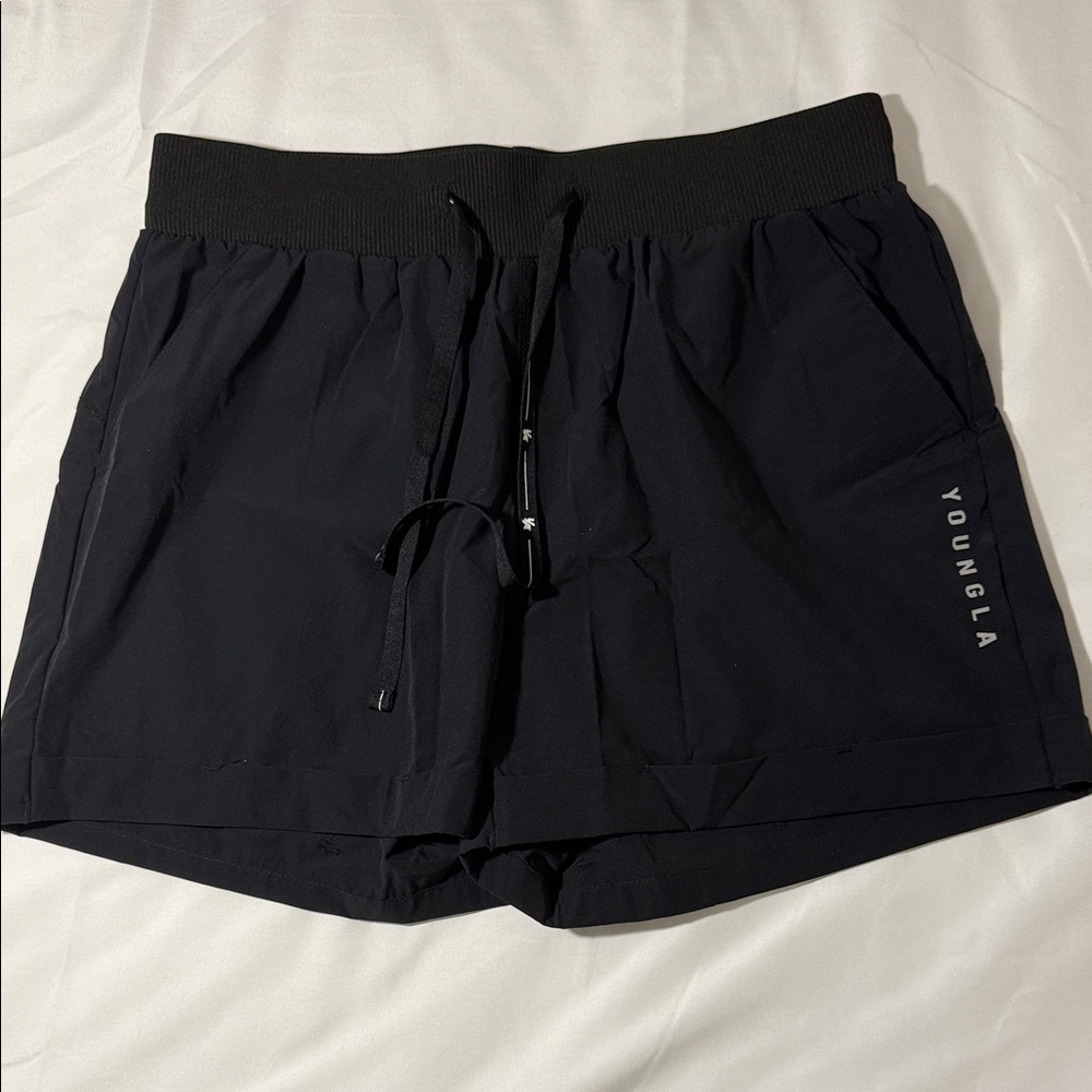 YoungLA Women's Athletic Black Shorts